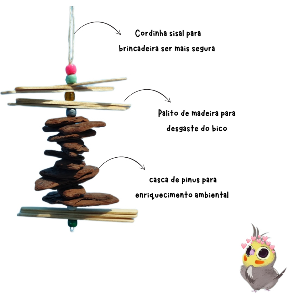 BRINQUEDO PÊNDULO PARA AVES