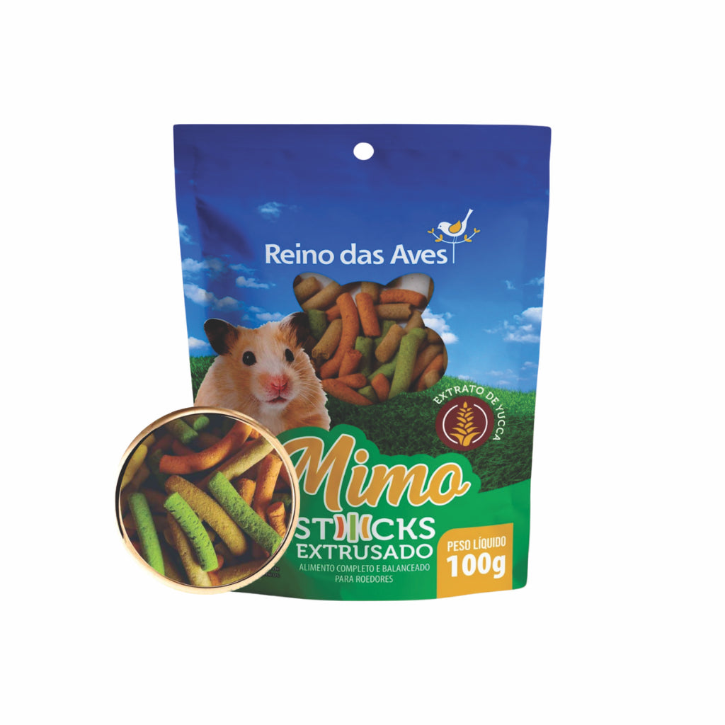 BISCOITO PARA ROEDORES MIMO STICKS 100G