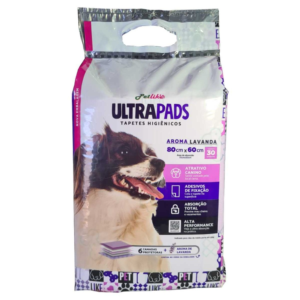 TAPETE HIGIÊNICO PETLIKE ULTRA PADS LAVANDA