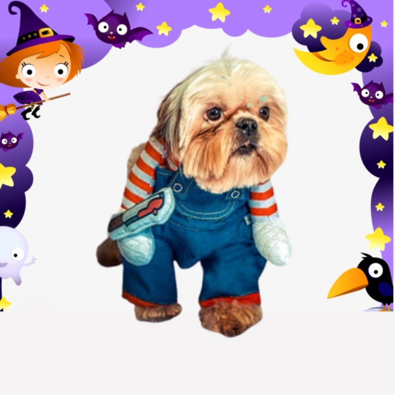 FANTASIA HALLOWEEN CHUCK PARA CÃES E GATOS