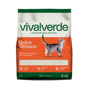 VIVA!VERDE AREIA HIGIÊNICA GRÃOS GROSSOS