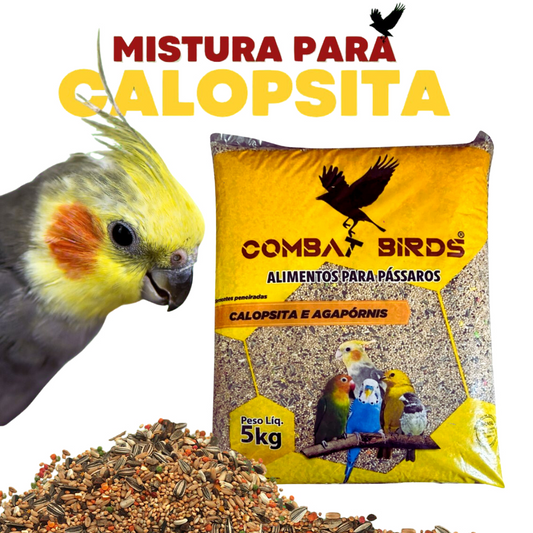 NUTRIÇÃO PREMIUM COMBAT BIRDS - SEMENTES BALANCEADAS PARA CALOPSITA ÓLEO E MEL