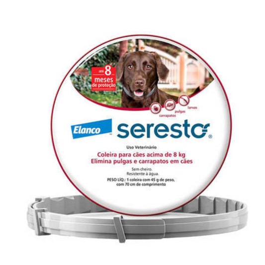 COLEIRA ANTIPULGAS SERESTO PETS COM MAIS DE 8KG