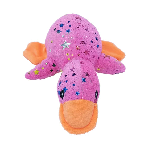 BRINQUEDO PELÚCIA PATINHO BRILHANTE PARA CÃES - ROSA