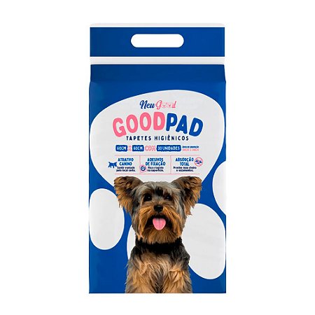 TAPETE HIGIÊNICO GOOD PAD 60X60 PARA CÃES - 30 UNIDADES