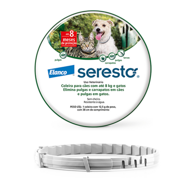 COLEIRA ANTIPULGAS SERESTO PETS COM ATÉ 8KG