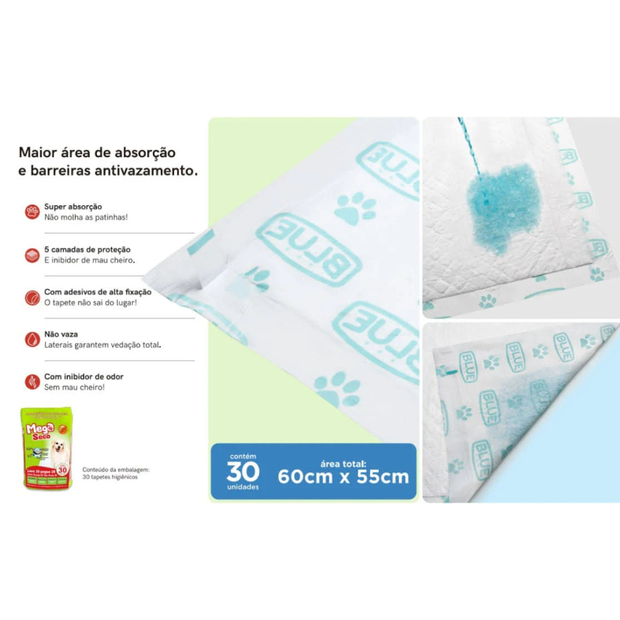 TAPETE HIGIÊNICO MEGA SECO 30 UND