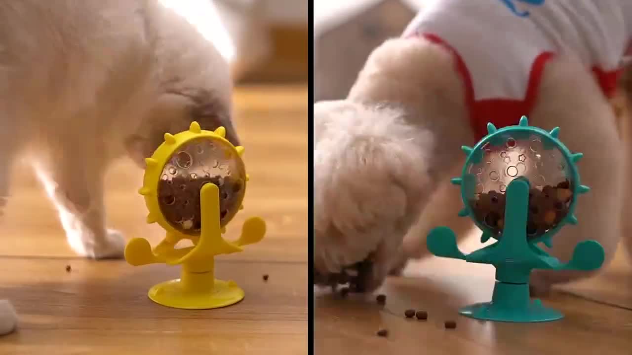 BRINQUEDO INTERATIVO PARA PETS - RODA GIGANTE COM DISPENSER PARA PETISCOS