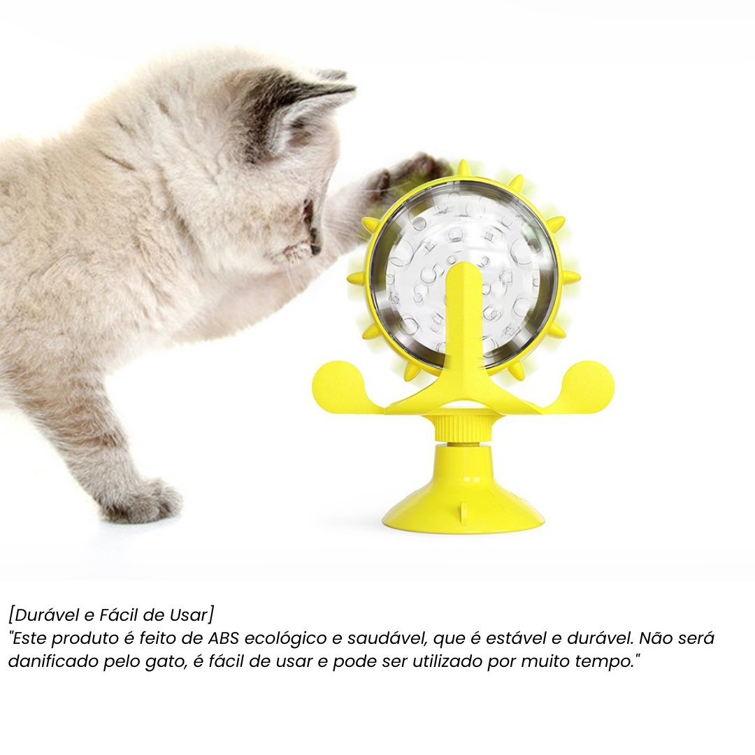 BRINQUEDO INTERATIVO PARA PETS - RODA GIGANTE COM DISPENSER PARA PETISCOS