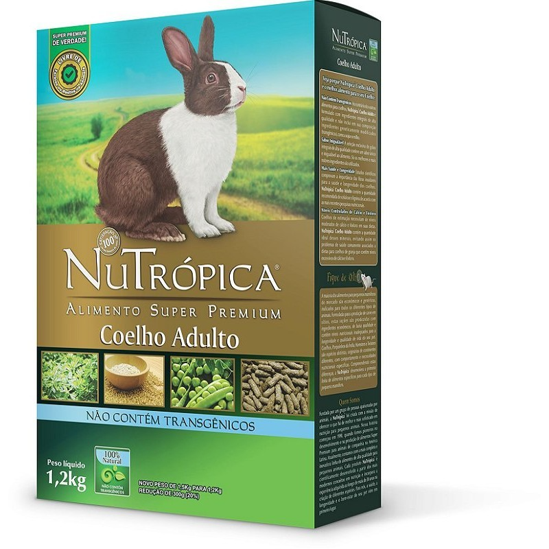 NUTRÓPICA COELHO ADULTO 1,2 KG