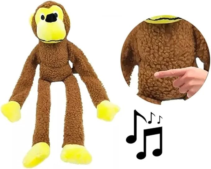 MACAQUINHO DE PELÚCIA COM SOM PARA PETS