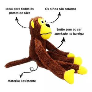 MACAQUINHO DE PELÚCIA COM SOM PARA PETS
