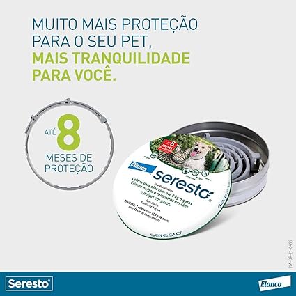 COLEIRA ANTIPULGAS SERESTO PETS COM ATÉ 8KG