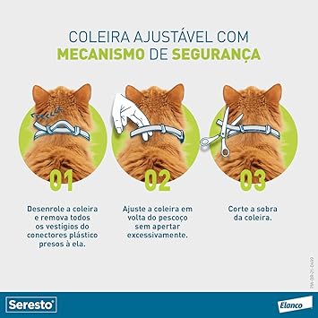 COLEIRA ANTIPULGAS SERESTO PETS COM ATÉ 8KG