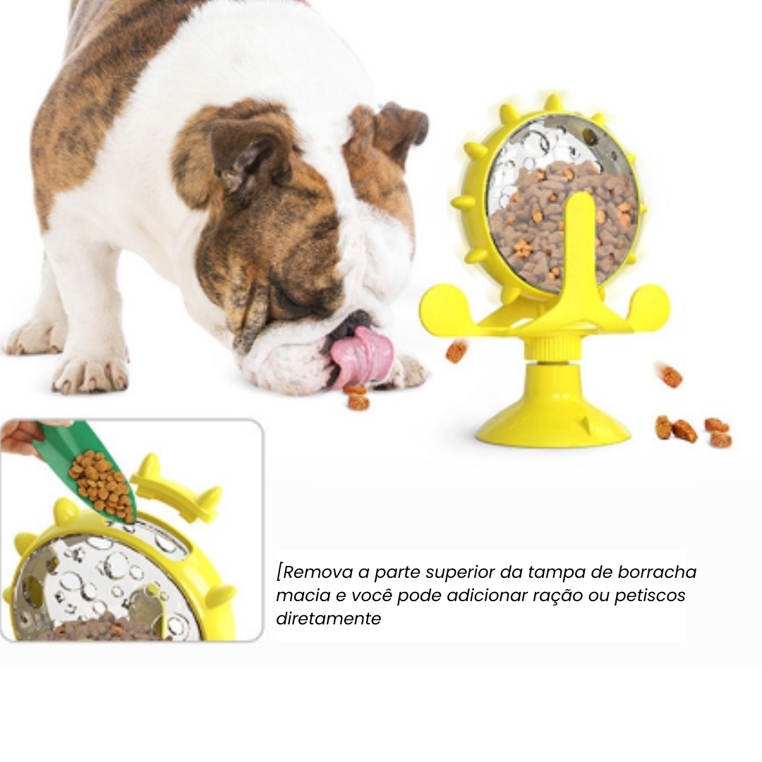 BRINQUEDO INTERATIVO PARA PETS - RODA GIGANTE COM DISPENSER PARA PETISCOS