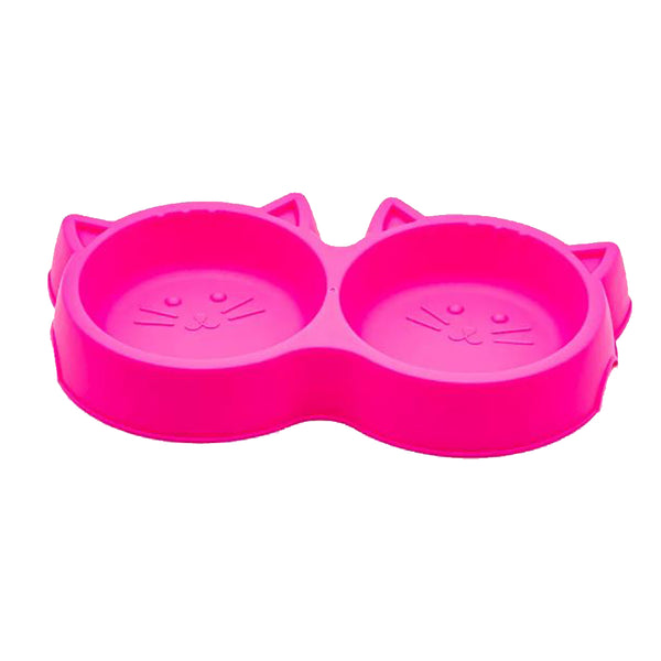 COMEDOURO BEBEDOURO LUXO PARA GATOS - ROSA