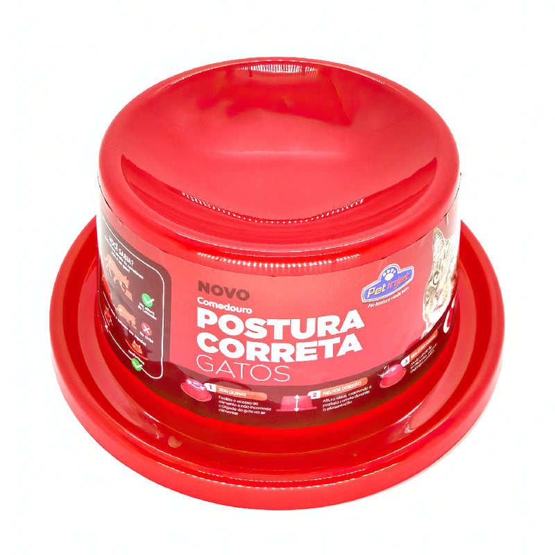 COMEDOURO POSTURA CORRETA PARA GATOS