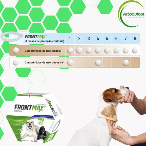 COLEIRA ANTIPULGAS FRONTMAX PARA CÃES ACIMA DE 4KG
