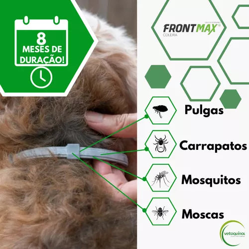 COLEIRA ANTIPULGAS FRONTMAX PARA CÃES ACIMA DE 4KG