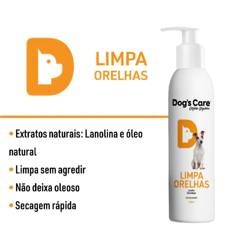 LIMPA ORELHAS PARA CÃES - 120ML