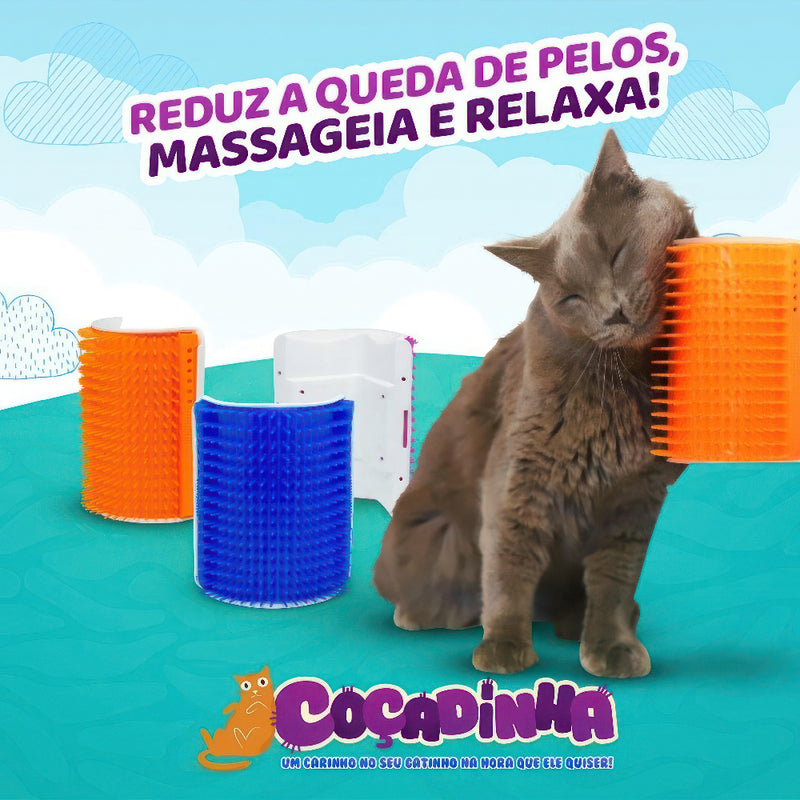 ESCOVA MASSAGEADORA COÇADINHA PARA GATOS