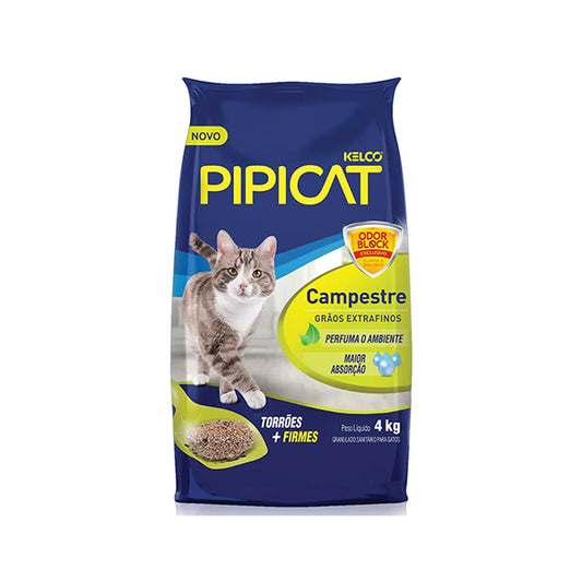 PIPICAT CAMPESTRE AREIA HIGIÊNICA PARA GATOS - 4KG