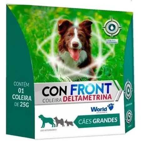 COLEIRA CON FRONT ANTIPULGAS E CARRAPATOS CÃES GRANDES