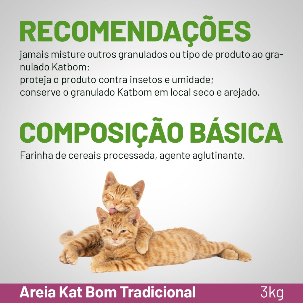 GRANULADO SANITÁRIO NATURAL PARA GATOS KATBOM