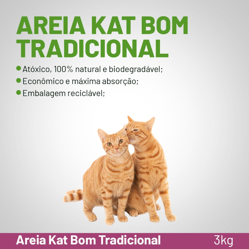 GRANULADO SANITÁRIO NATURAL PARA GATOS KATBOM