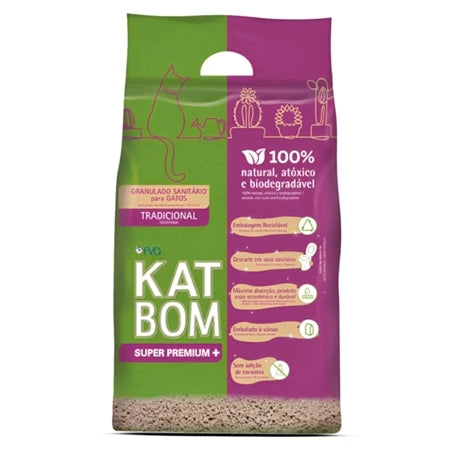 GRANULADO SANITÁRIO NATURAL PARA GATOS KATBOM