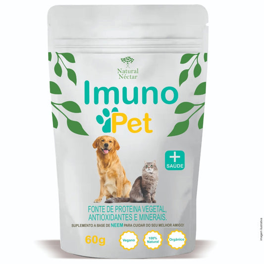 SUPLEMENTO NATURAL ORGÂNICO A BASE DE NEEM IMUNO PET 60 GR